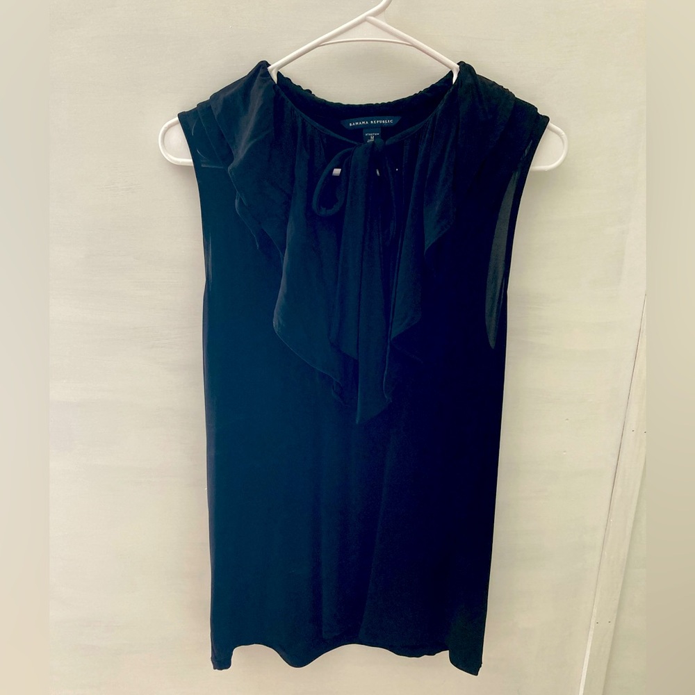 Banana Republic black sleeveless work top